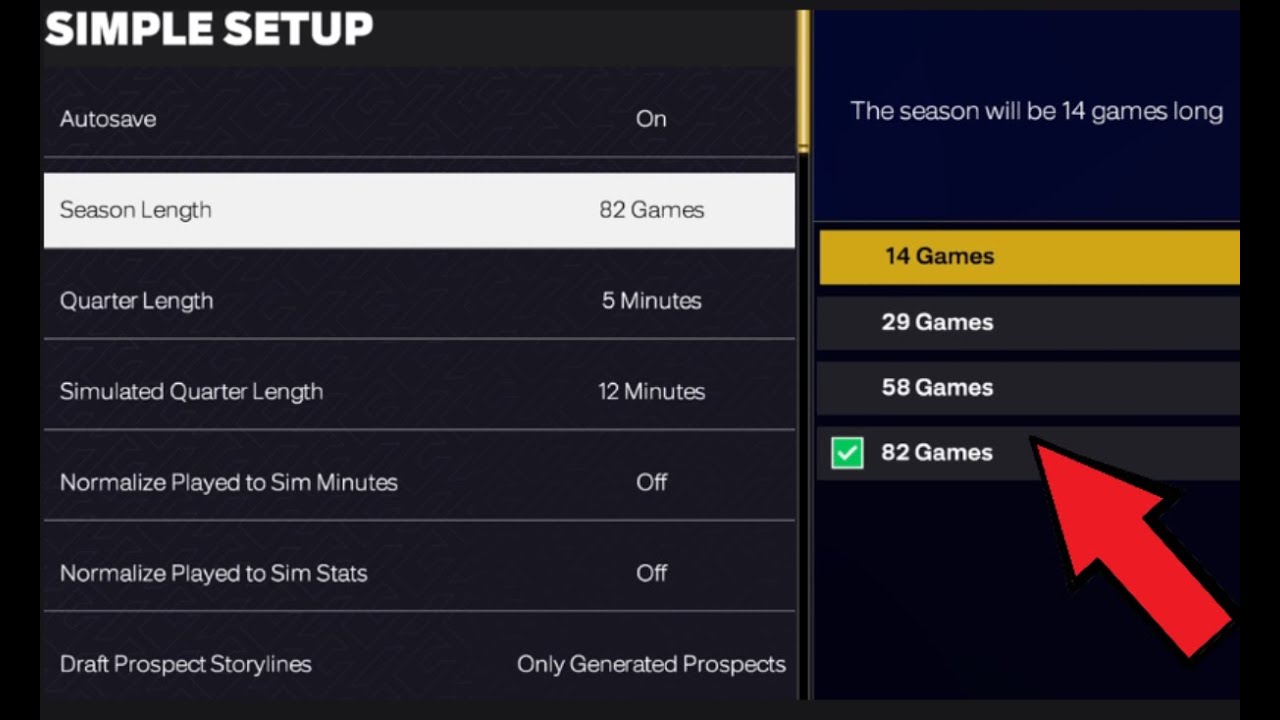 NBA 2K25 MyNBA How To Change Season Length YouTube Nba 2k25 mynba how to change season length youtube