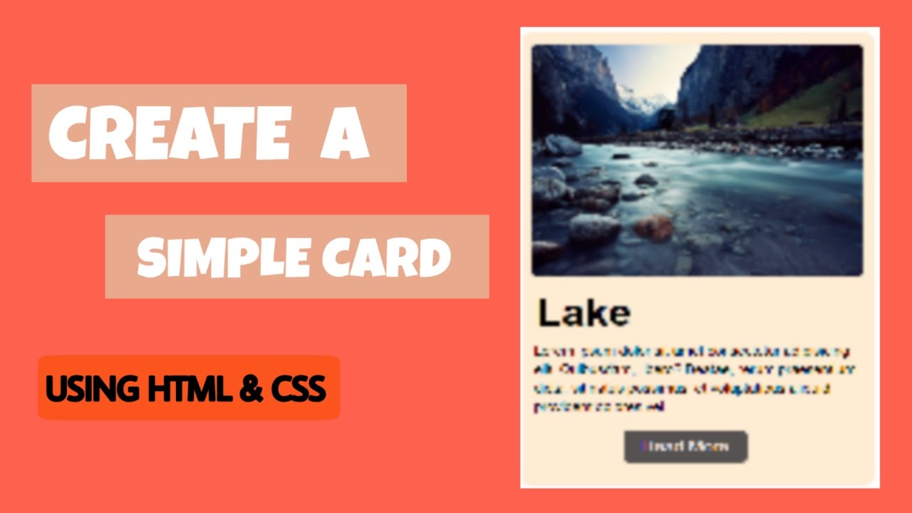 Create a simple card using HTML CSS | OS Developer - YouTube