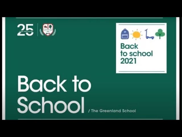 Webinar Back to School - The Greenland School - Junior