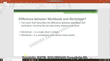 3  Difference between Workbook and Worksheet (Excel)