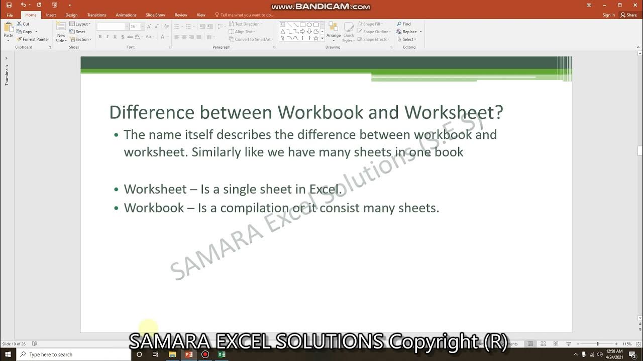 Difference Between Workbook And Worksheet In Microsoft Excel