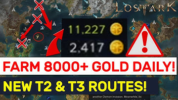 How To Farm 8000+ GOLD F2P DAILY! NEW Methods At T2 & T3 Updated! | Lost Ark