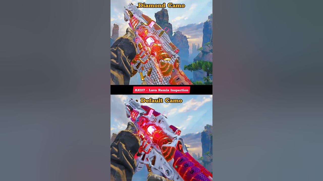 Diamond Camo vs Default Camo | Mythic AK117 [Lava Remix] Weapon Inspection | Call of Duty Mobile