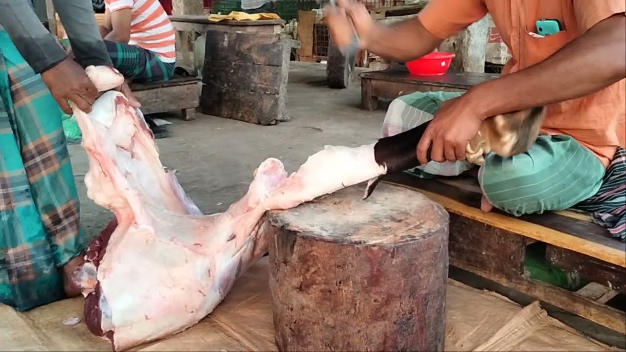 Fast Meat Cutting Butcher Skills || Big Beef Cutting Shop | 