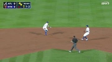 ATL@NYM: Cabrera starts double play to escape jam