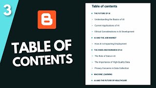 How To Add Automatic Table of Contents To Your Blogger Website