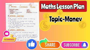Maths lesson plan on Money | Class-2/3 | Rupees and paise lesson plan #mathslessonplan #deled #bed