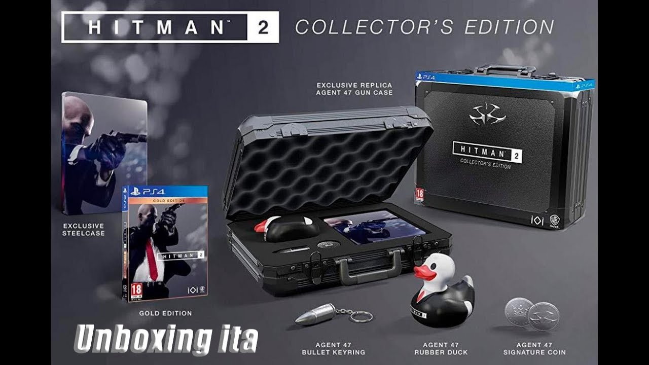 Hitman 2 Collector S Edition Unboxing Ita Ps4 Xbox One Pc Con Gold Edition Youtube