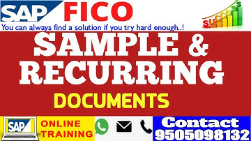 SAP S4HANA FICO||SAMPLE DOCUMENT|| RECURRING DOCUMENT|| DIFFERENCE BETWEEN SAMPLE & RECURRING