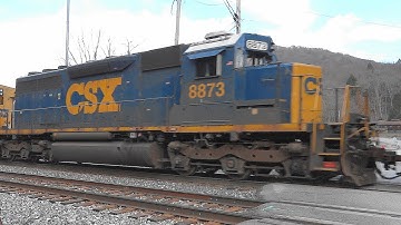 Rare CSX Autorack Train With An EMD SD40-2 in Markleton