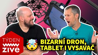 Sbírající vysavač, skládací dron, promítající tablet | Týden Živě