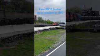 Rare BNSF freight train headed for NYC #train #railfan