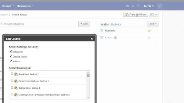 Schoology Gradebook: Copy Settings