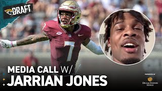 Jerrian Jones Media Call After 96th Overall Pick | Jacksonville Jaguars