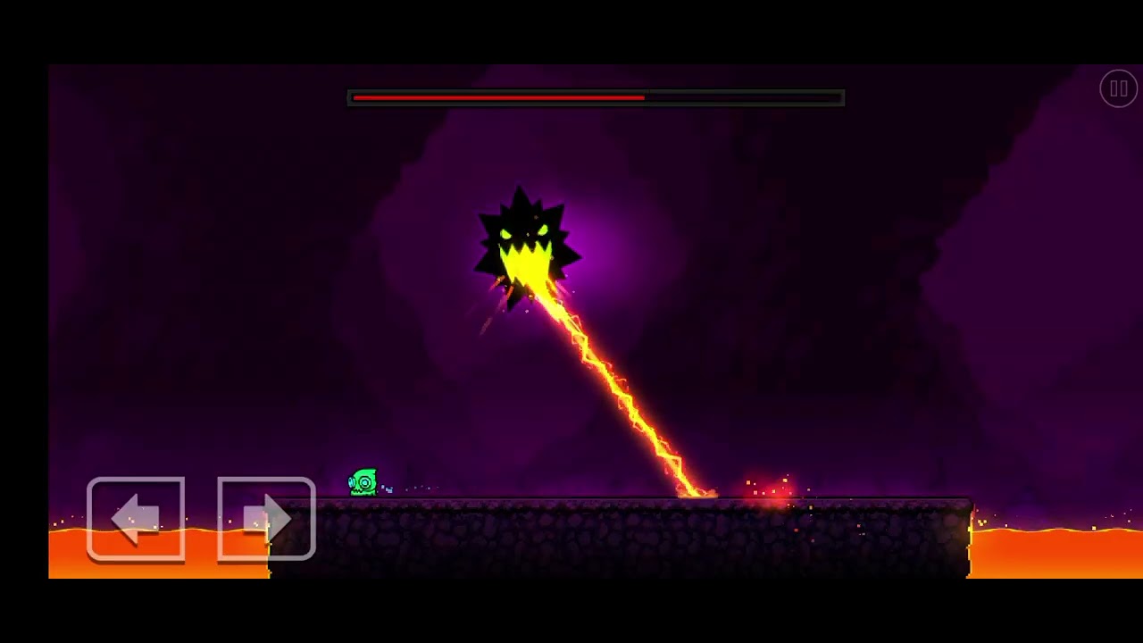Beating geometry dash last tower level (boss fight) - YouTube