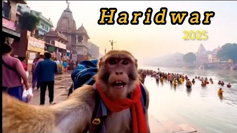 "Haridwar Funny Monkey Vlog 😂 | Bandar Ki "Masti in Haridwar | Travel Comedy Vlog 2025"