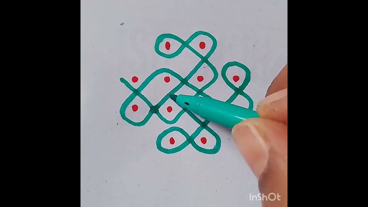 Easy and simple Rangoli Design 👌