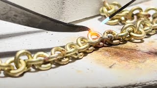 Cuban children's bracelet in 18k gold / jewelry making