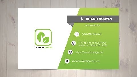 Thiết kế name card visit |  How to design Business Card Template using adobe photoshop CC