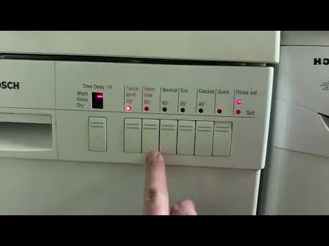 How to select drain programme on a Bosch SGS dishwasher