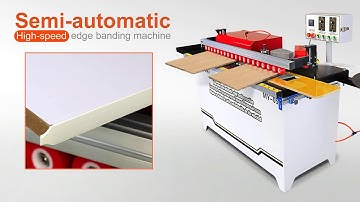 MY05 semi automatic edge banding machine with gluing,trimming,buffing and pneumatic end cutting