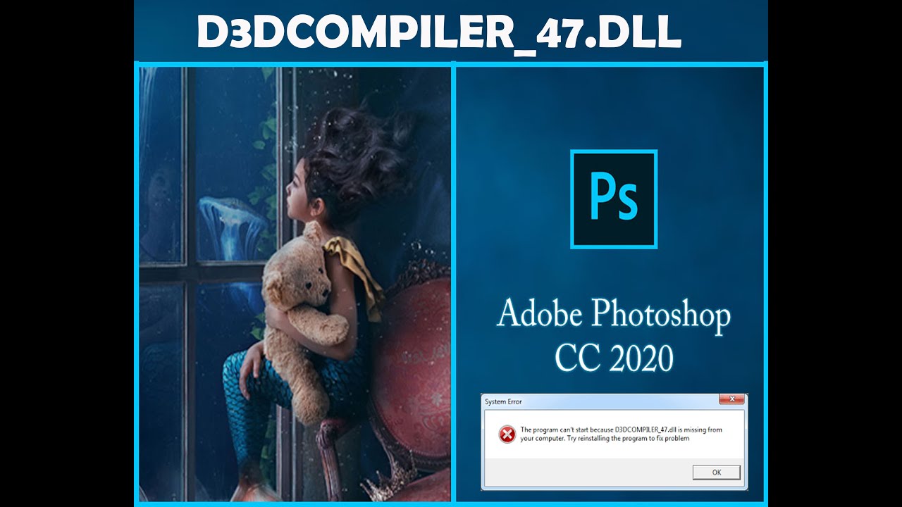  New How to Fix d3dcompiler_47.dll Missing Error photoshop 2020 || Hindi ||