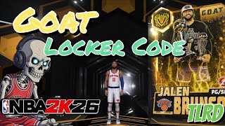 🔥 New Goat Locker Code NBA 2K26! BRONSON-FINALS-MVP = Goat Jalen Brunson!