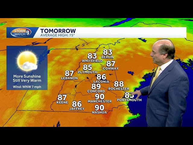 Video: Hot day before possible showers over weekend
