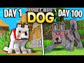 I Survived 100 Days as a DOG in Minecraft