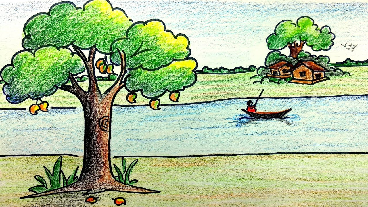 Featured image of post Pencil Mango Tree Drawing For Kids - Click subscribe to watching more videos, don&#039;t forget to share with you friends.