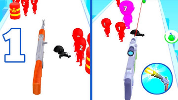 Gun Run Game !! Gameplay Walkthrough - Episode 1 - All Levels - Tutorial, Upgrade gun, 3D Games