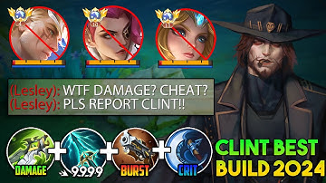 SUPREME CLINT BUILD THE PERFECT DAMAGE 100% BROKEN!!😱🔥 ( CLINT BEST 1 HIT BUILD 2024! ) - MLBB
