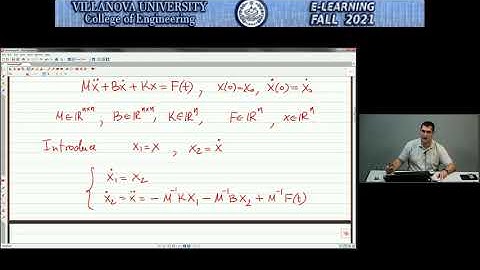 Module 13   Solving Linear ODE via Laplace Tranforms and via State Space Representation (MATLAB)