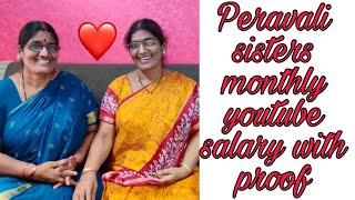 Peravali Sisters Monthly youtube income with proof || Pravs Creations ||