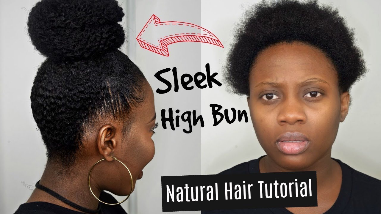 Super Easy Protective Style High Bun On Short Natural Hair Tutorial