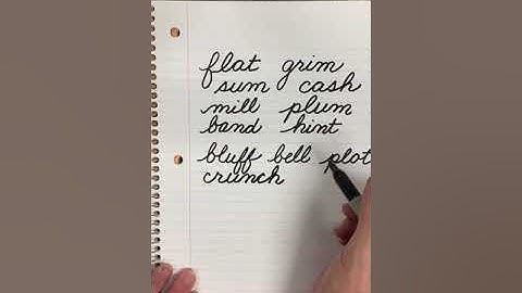 Grade 4 Wonders Spelling Words in Cursive Unit 1 Week 1