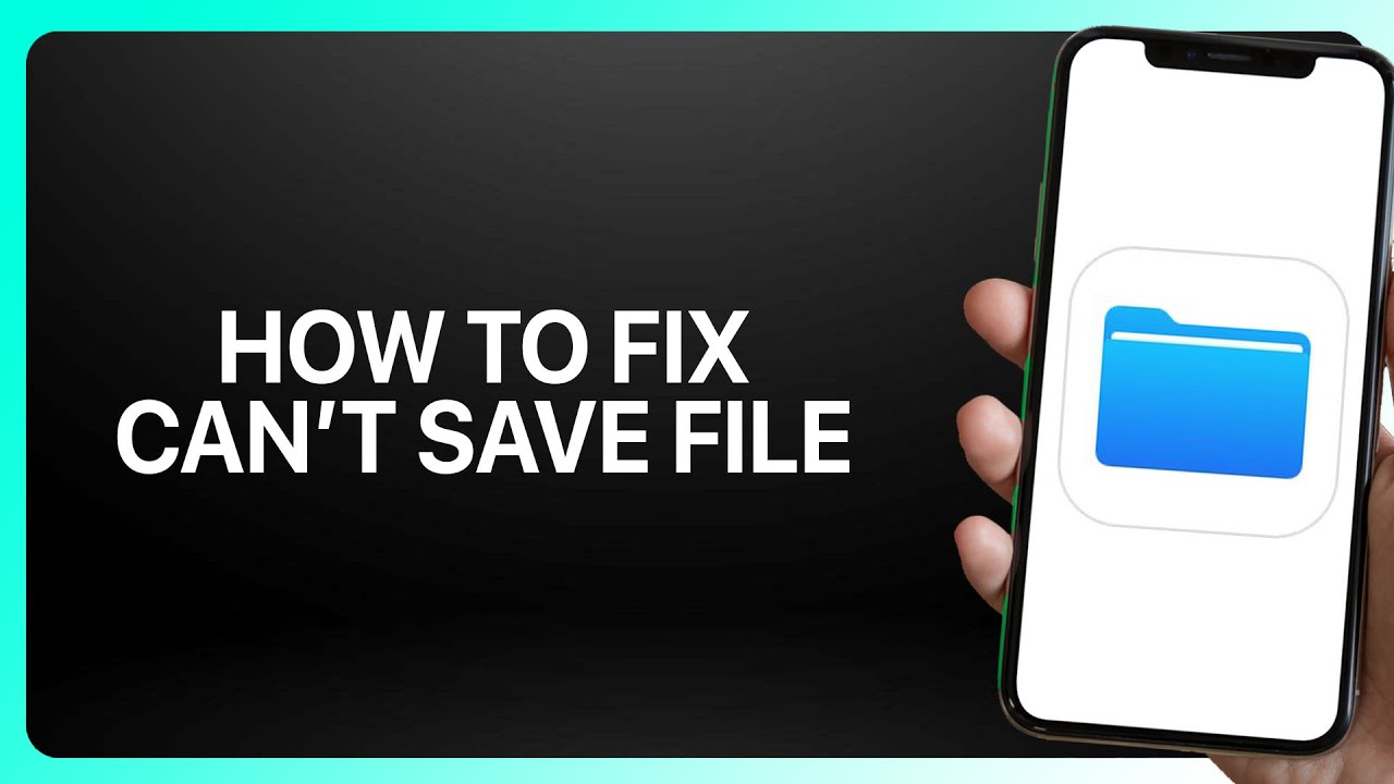 Save File App How To Fix “Can’t Save File” In iPhone Files App ! Tutorial - YouTube