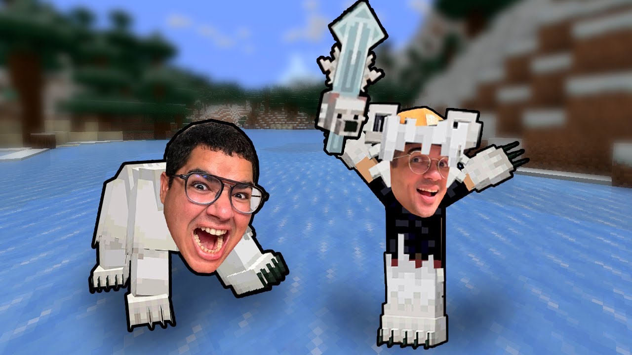 VIRAMOS URSOS POLARES ALFAS GIGANTES NO MINECRAFT!