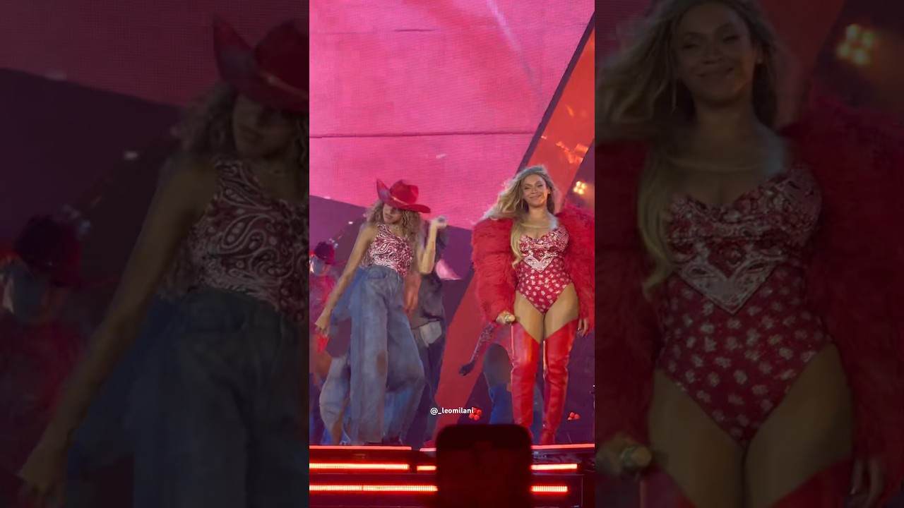 Beyonce & Blue Ivy performed “SWEET HONEY BUCKIIN” on the Cowboy Carter Tour #beyonce #blueivy #