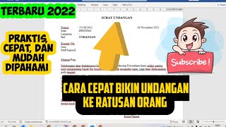 Cara Cepat Bikin Undangan ke Ratusan Terbaru 2022 II Tutorial Undangan Terbaru 2022 II Praktis