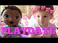 BABY ALIVE has a SURPRISE PLAYDATE! The Lilly and Mommy Show. The TOYTASTIC Sisters. FUNNY SKIT!