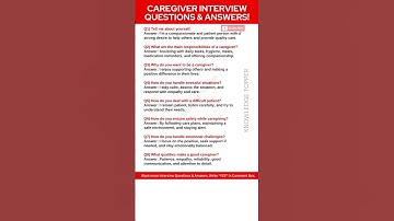 Caregiver Interview Questions and Answers