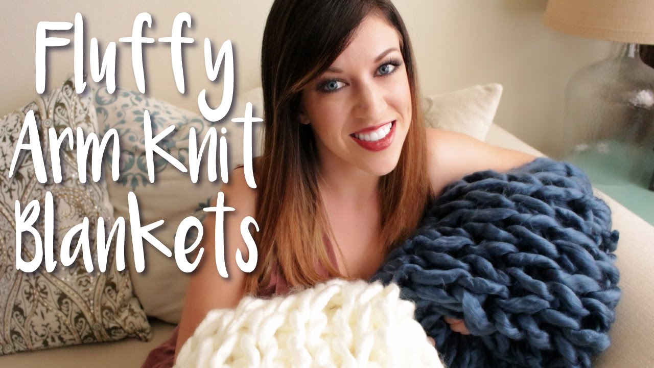 How to Hand Knit a Blanket with Bernat Blanket Big Yarn  Big yarn, Arm  knitting blanket diy, Arm knitting blanket