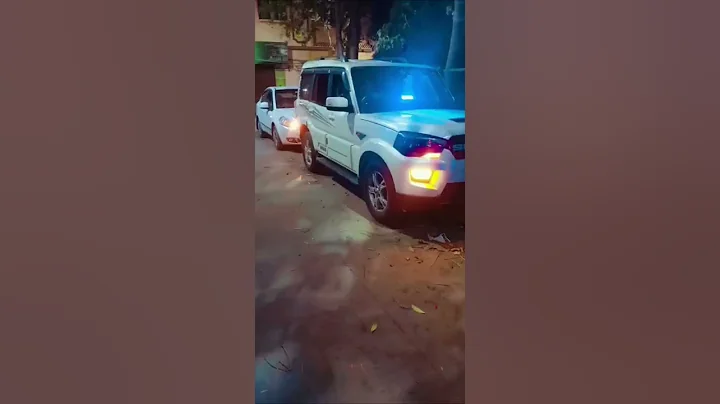 #shorts|Scorpio Status💯|Police light🚨|Scorpio modified🔥|#Ahujasiren|Mahindra Scorpio| Police Siren🚔|