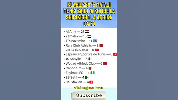 Klabu Zenye Mataji Mengi Zaidi Ya Kombe La Shirikisho La Afrika CAF 