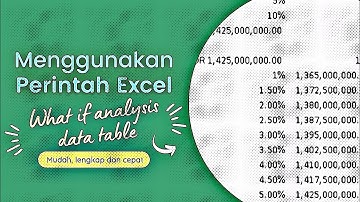 Tutorial Membuat Perintah What If Analysis Data Table pada Microsoft Excel