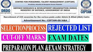 DRDO Admin & Allied exam dates, rejected list, cutoff, exam pattern, admit cards||dreamjob study