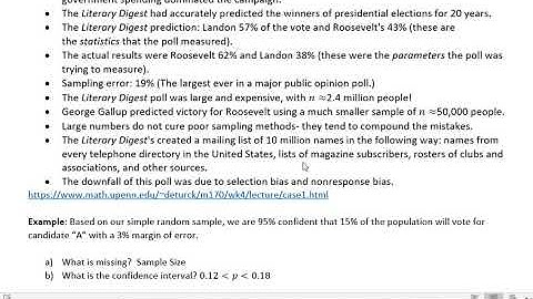 Statistics: Analyzing Poll Results