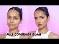 Full coverage glam look using products under 500