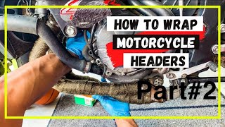 How to wrap motorcycle headers part✌🏽